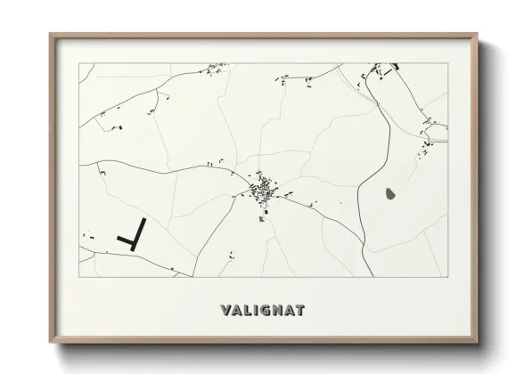 Une affiche de carte sur Valignat
