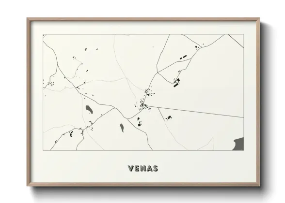 Une affiche de carte sur Venas