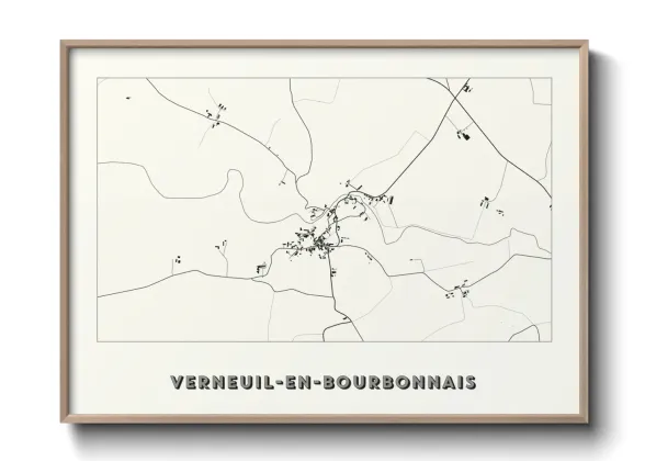 Une affiche de carte sur Verneuil-en-Bourbonnais
