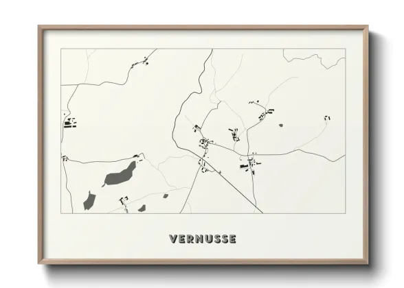 Une affiche de carte sur Vernusse