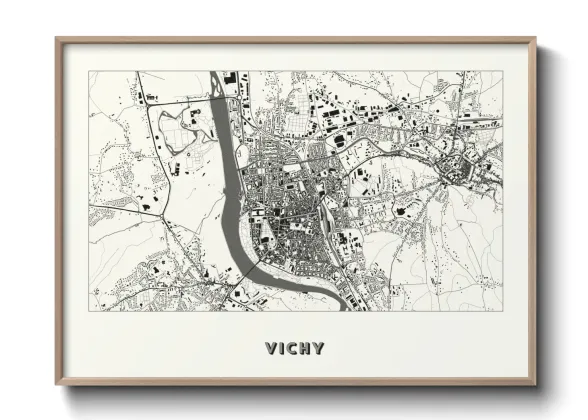 Une affiche de carte sur Vichy
