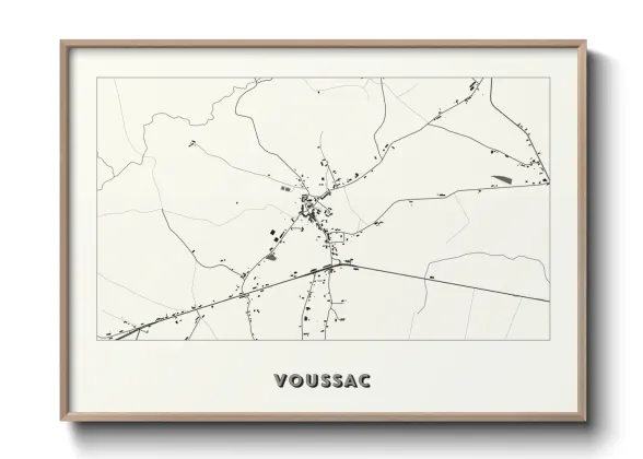 Une affiche de carte sur Voussac