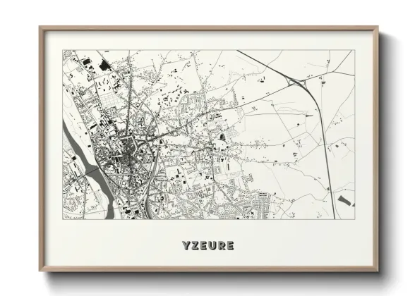 Une affiche de carte sur Yzeure