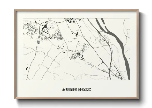 Une affiche de carte sur Aubignosc