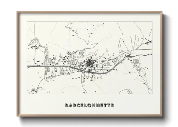 Une affiche de carte sur Barcelonnette