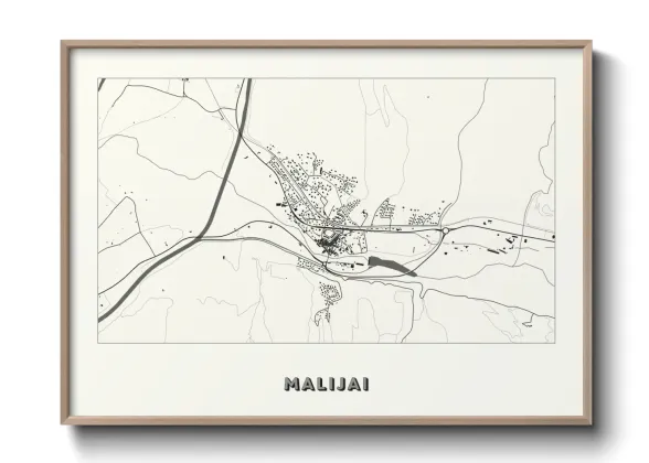 Une affiche de carte sur Malijai