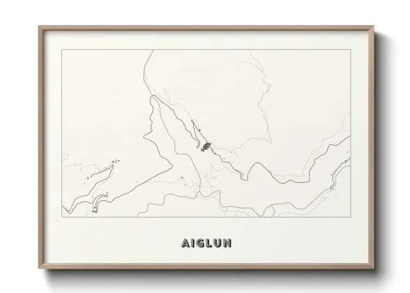 Une affiche de carte sur Aiglun
