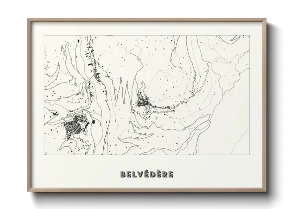 Une affiche de carte sur Belvédère