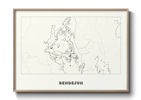 Une affiche de carte sur Bendejun
