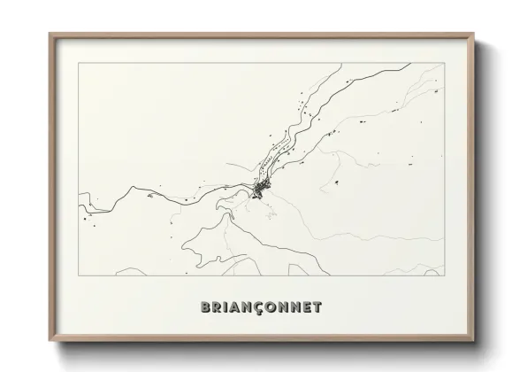 Une affiche de carte sur Briançonnet