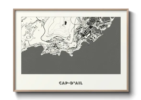 Une affiche de carte sur Cap-d'Ail
