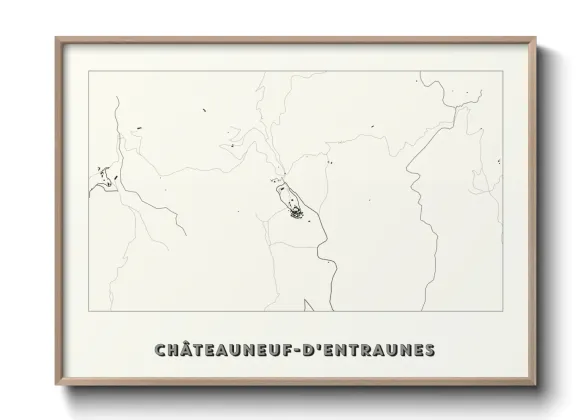 Une affiche de carte sur Châteauneuf-d'Entraunes
