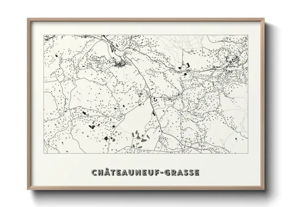 Une affiche de carte sur Châteauneuf-Grasse