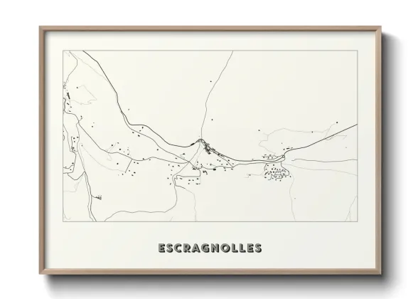 Une affiche de carte sur Escragnolles