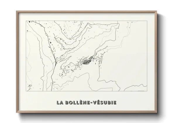 Une affiche de carte sur La Bollène-Vésubie