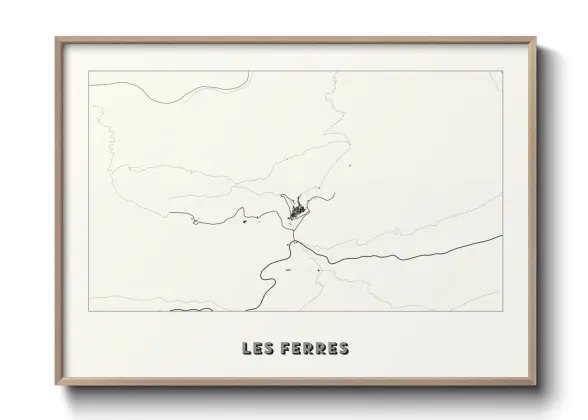 Une affiche de carte sur Les Ferres