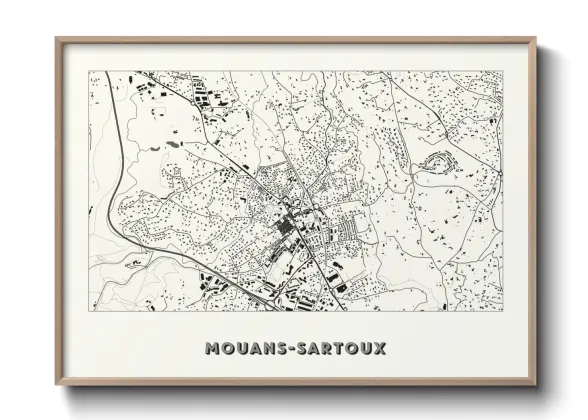 Une affiche de carte sur Mouans-Sartoux