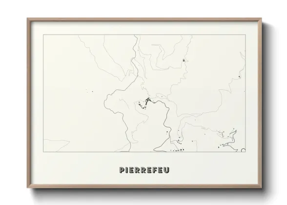 Une affiche de carte sur Pierrefeu