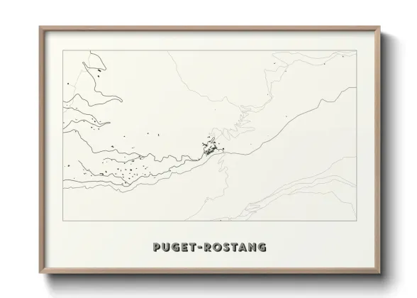 Une affiche de carte sur Puget-Rostang