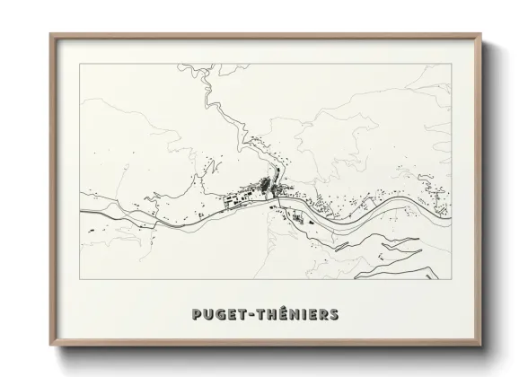 Une affiche de carte sur Puget-Théniers