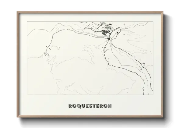 Une affiche de carte sur Roquesteron