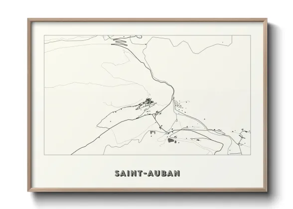 Une affiche de carte sur Saint-Auban