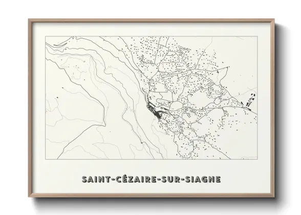 Une affiche de carte sur Saint-Cézaire-sur-Siagne