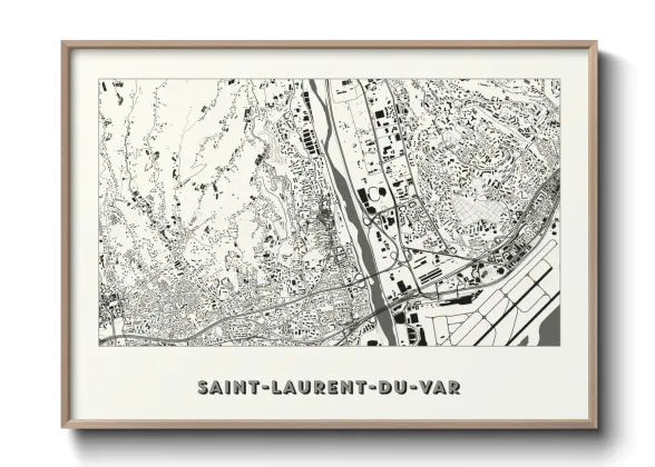 Une affiche de carte sur Saint-Laurent-du-Var