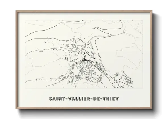 Une affiche de carte sur Saint-Vallier-de-Thiey