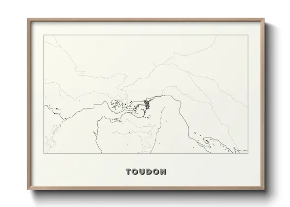 Une affiche de carte sur Toudon