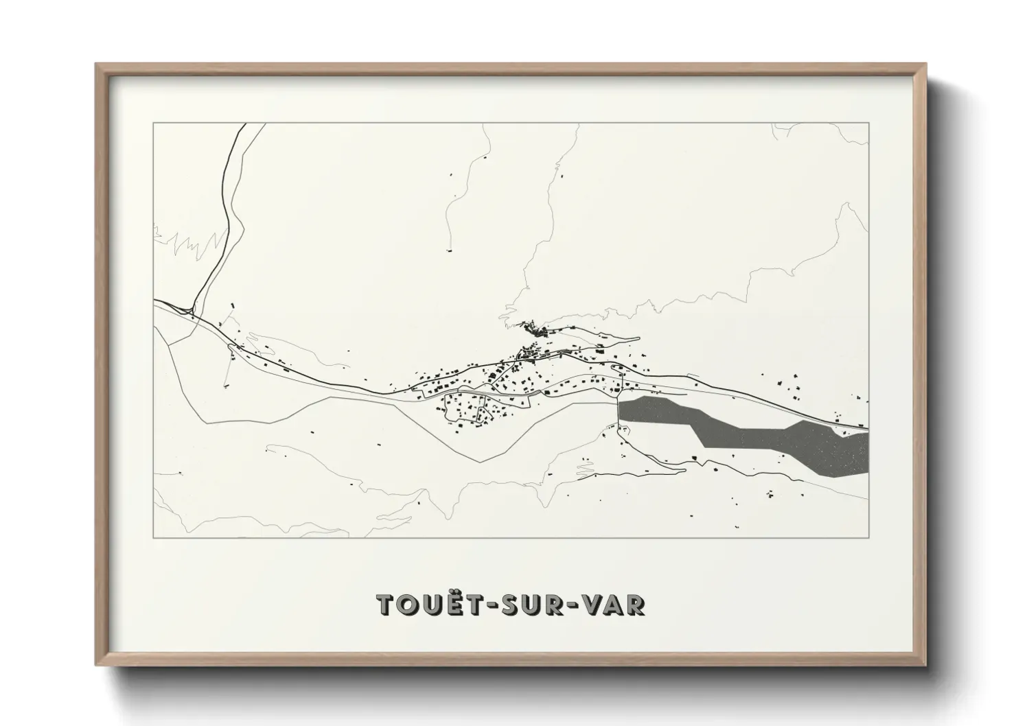 Un poster carteTouët-sur-Var