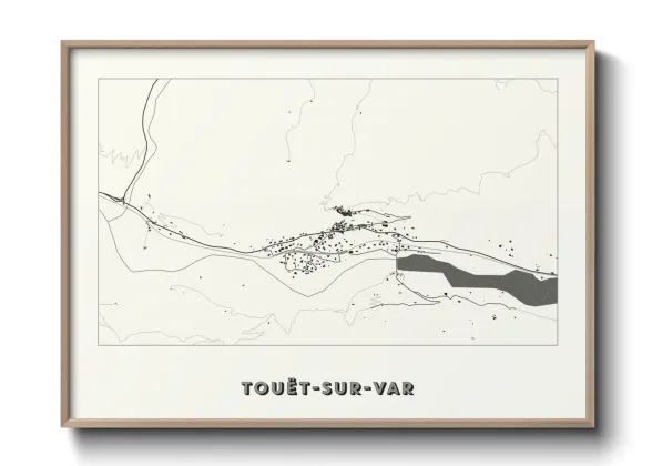 Une affiche de carte sur Touët-sur-Var