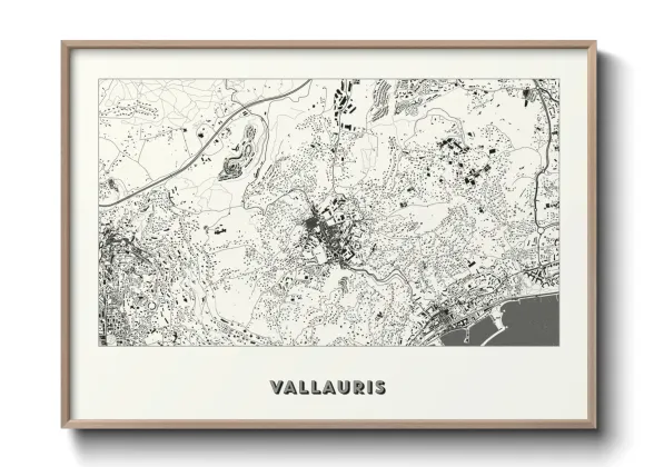 Une affiche de carte sur Vallauris