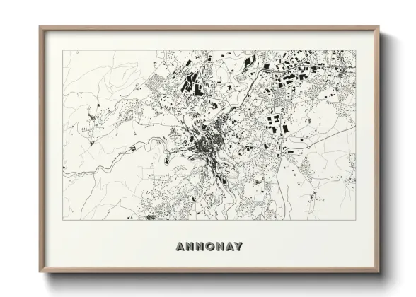 Une affiche de carte sur Annonay
