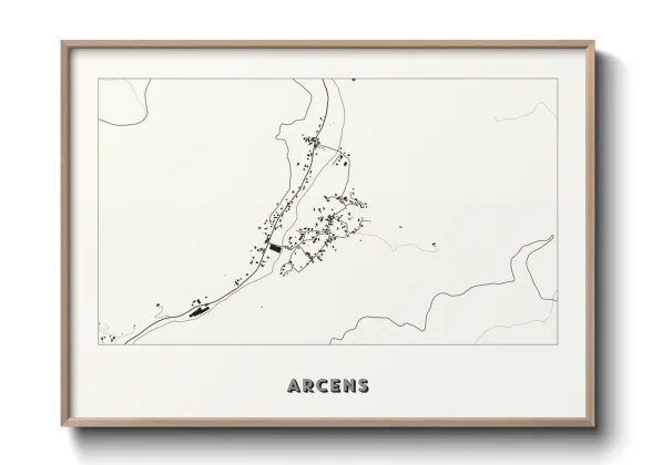 Une affiche de carte sur Arcens