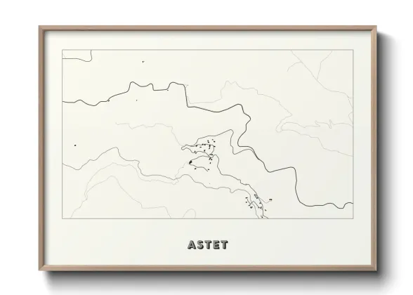 Une affiche de carte sur Astet