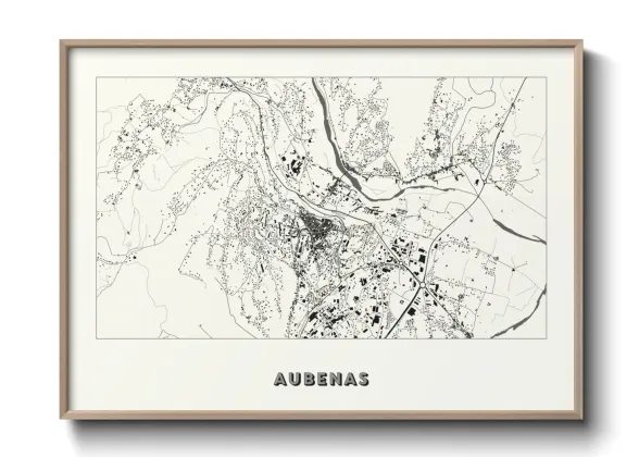 Une affiche de carte sur Aubenas