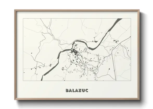 Une affiche de carte sur Balazuc