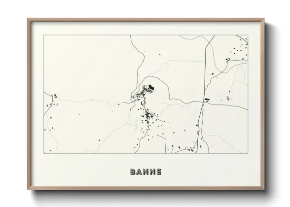 Une affiche de carte sur Banne