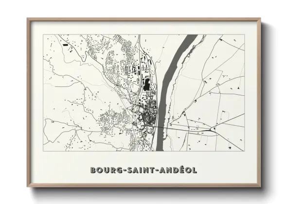 Une affiche de carte sur Bourg-Saint-Andéol