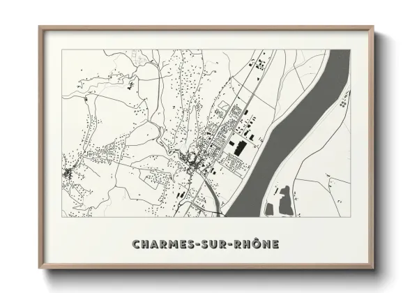 Une affiche de carte sur Charmes-sur-Rhône