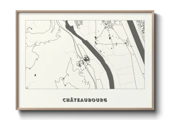 Une affiche de carte sur Châteaubourg