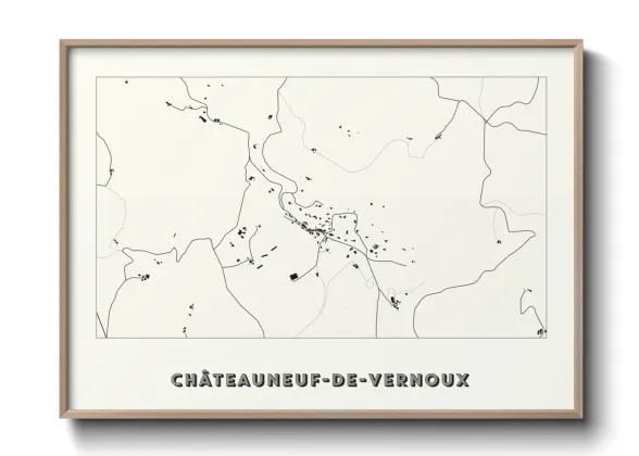 Une affiche de carte sur Châteauneuf-de-Vernoux