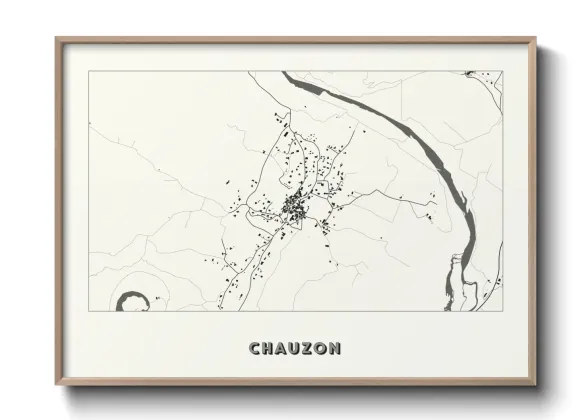 Une affiche de carte sur Chauzon