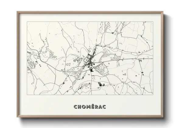 Une affiche de carte sur Chomérac