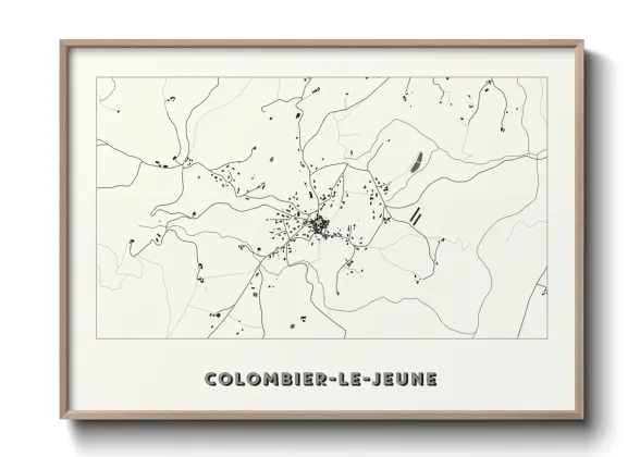 Une affiche de carte sur Colombier-le-Jeune