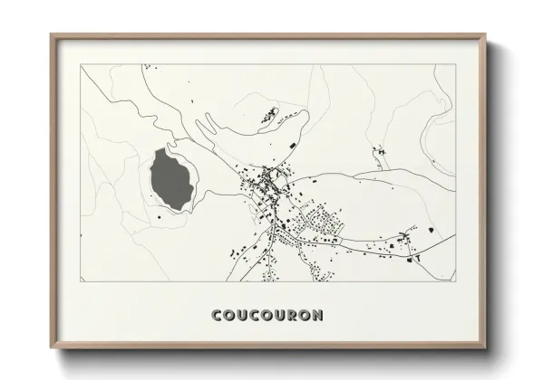 Une affiche de carte sur Coucouron