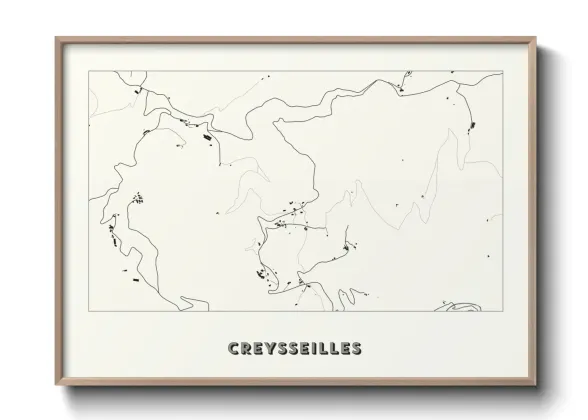 Une affiche de carte sur Creysseilles