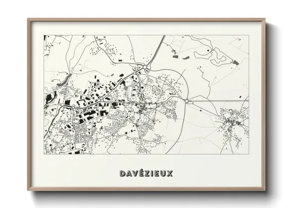 Une affiche de carte sur Davézieux
