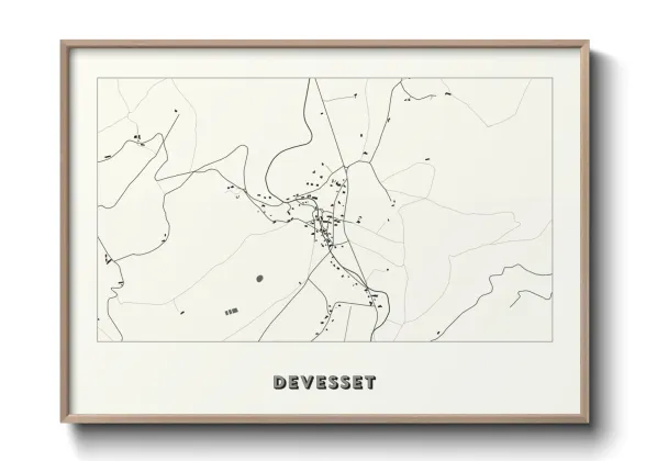 Une affiche de carte sur Devesset